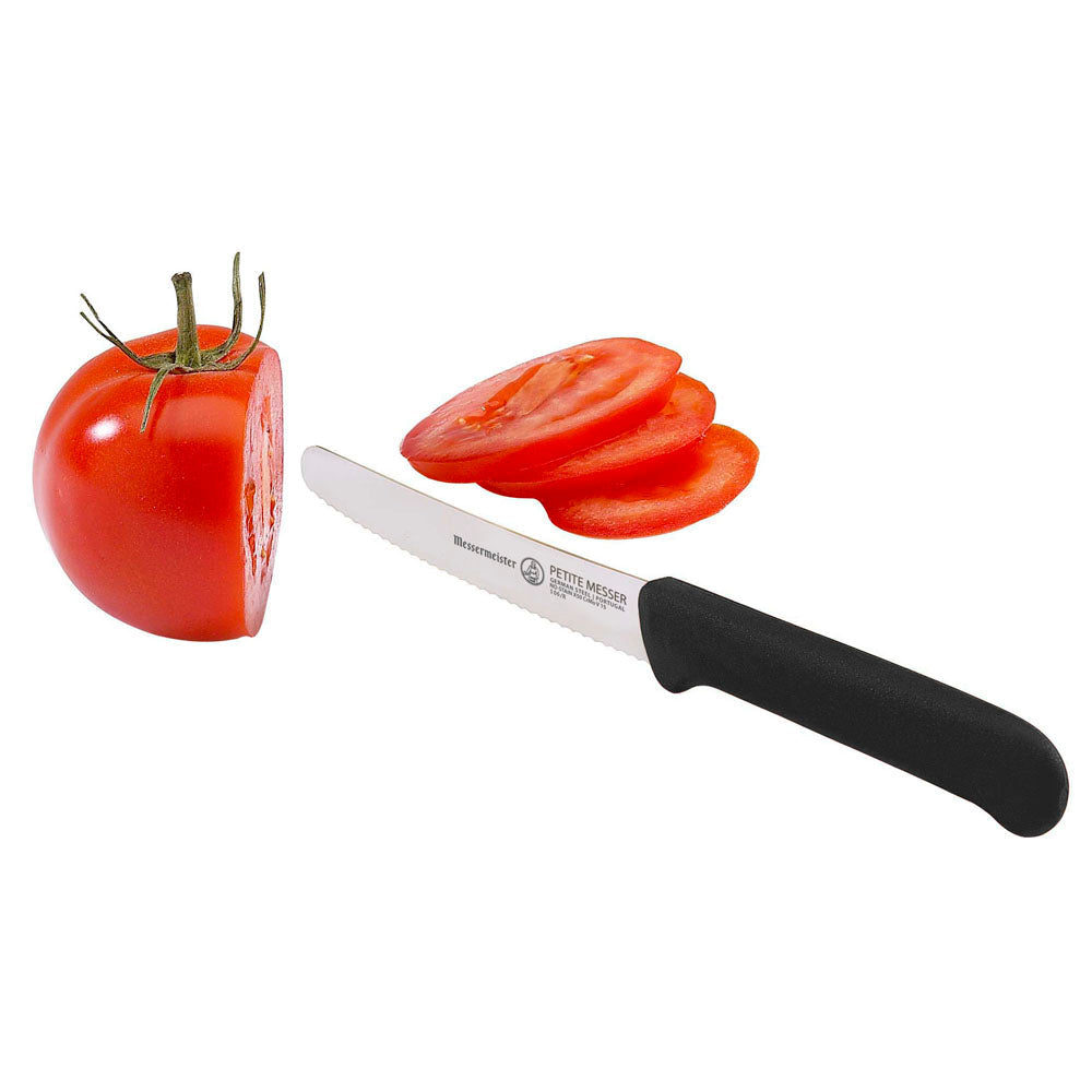 Petite Messer 9 cm Black Serrated Tomato Knife