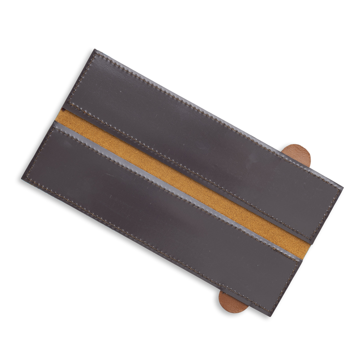 SADDLE BROWN MAGNETIC LEATHER EDGE-GUARD - 16 CM