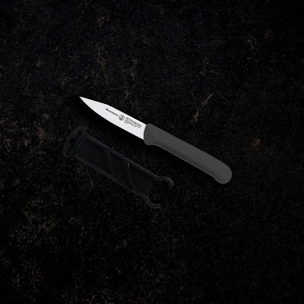 Petite Messer 7,5cm Blck Clip Point Parer With Sheath