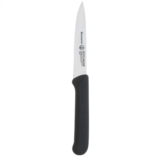 Petite Messer 10cm Black Serrated Spear Point  Knife