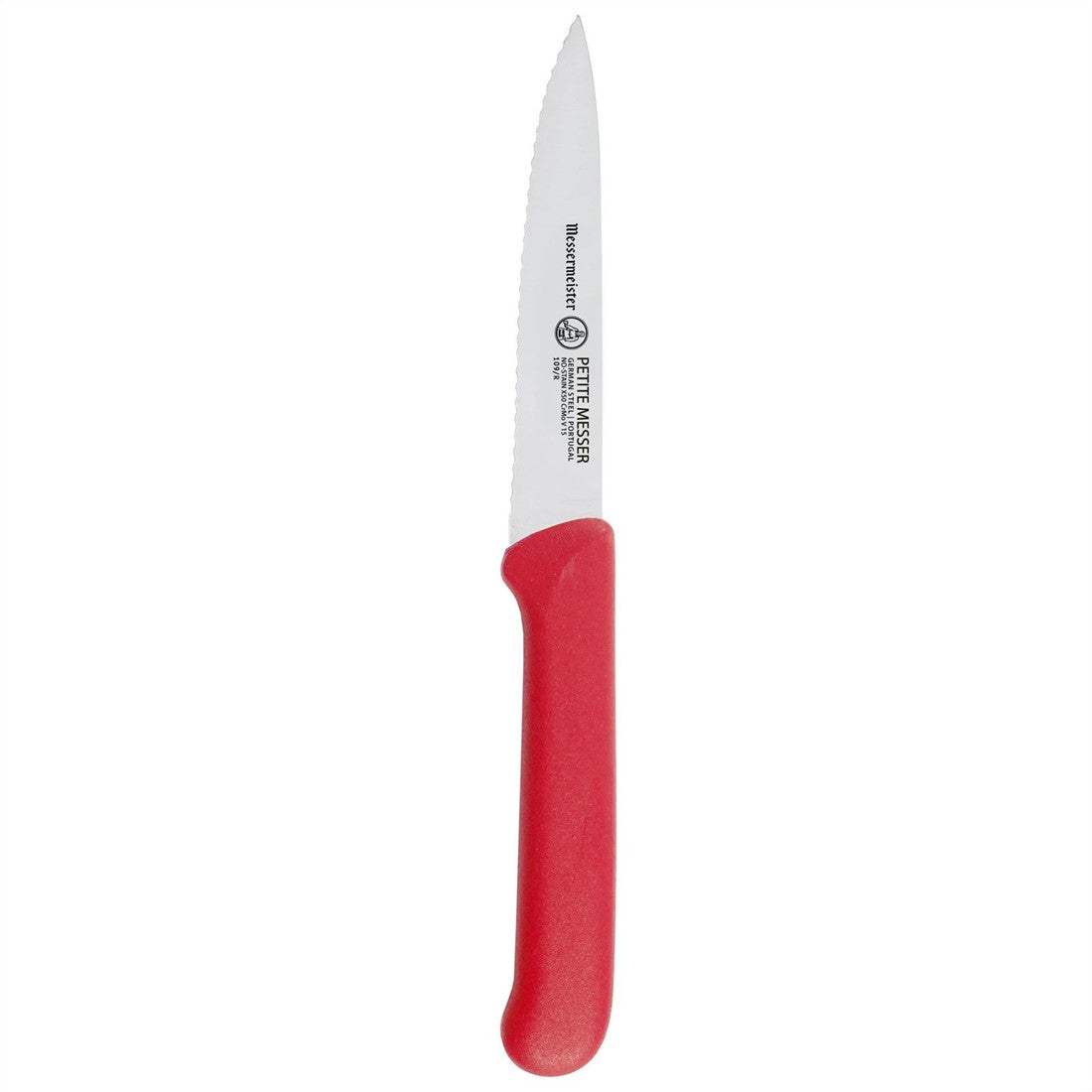 Petite Messer 10cm Rot Gezahnt Spick Messer
