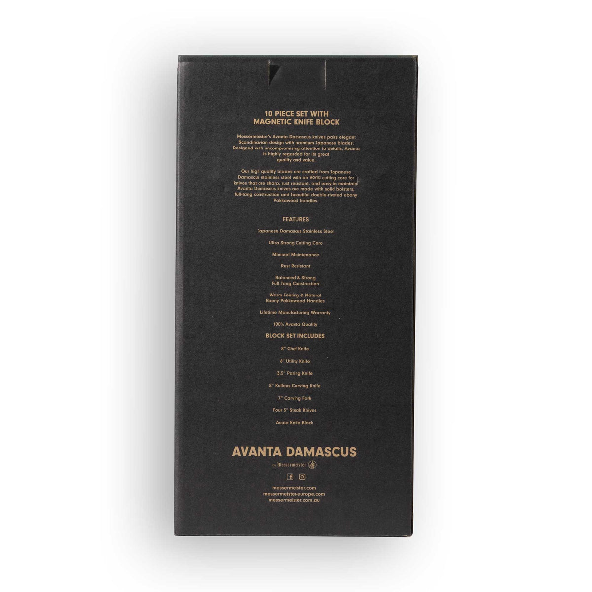 Avanta Damascus Block Set - 10 Piece