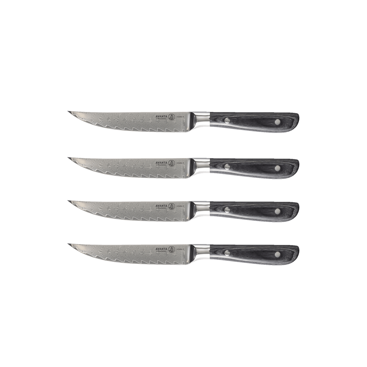 Avanta Damascus Fine Edge Steak Knife Set - 4 Piece