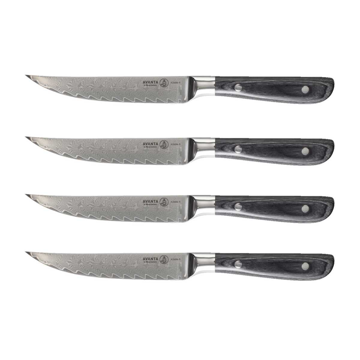 Avanta Damascus Fine Edge Steak Knife Set - 4 Piece