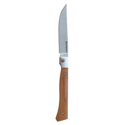 Folding Steak Knife Set In Leather Roll
